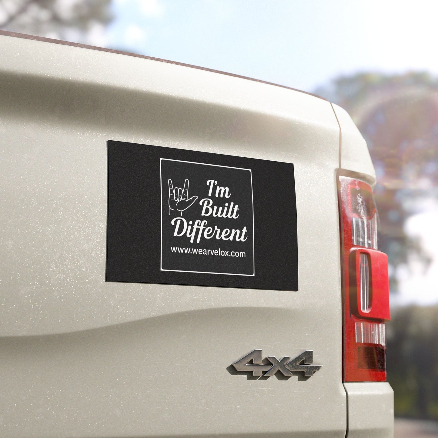 Built Different Car Magnet – Speak Without Sound