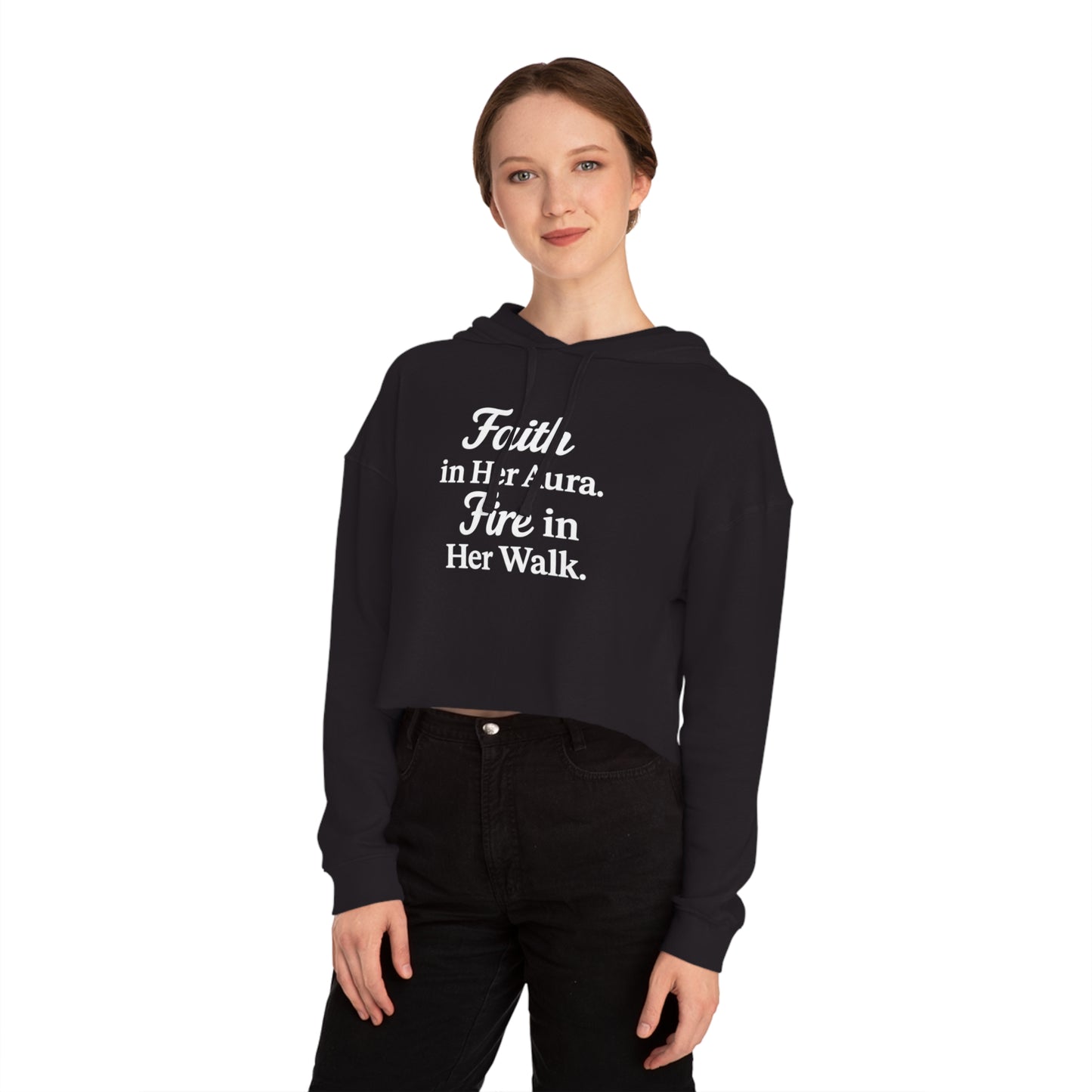 She’s Built Different | Empowerment Crop Hoodie