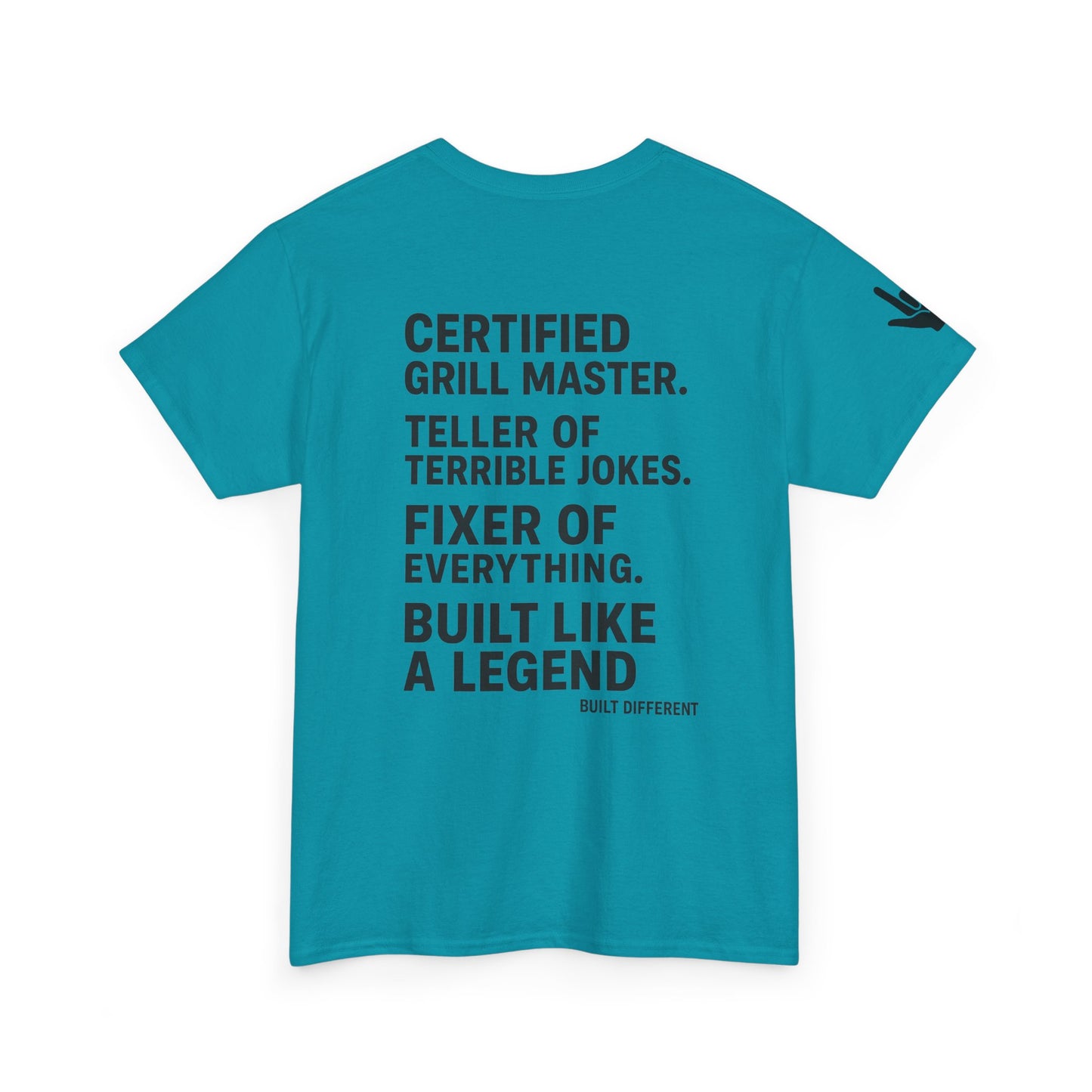 “Father Figure T-Shirt – Built Different Dad Shirt | Certified Grill Master Tee”