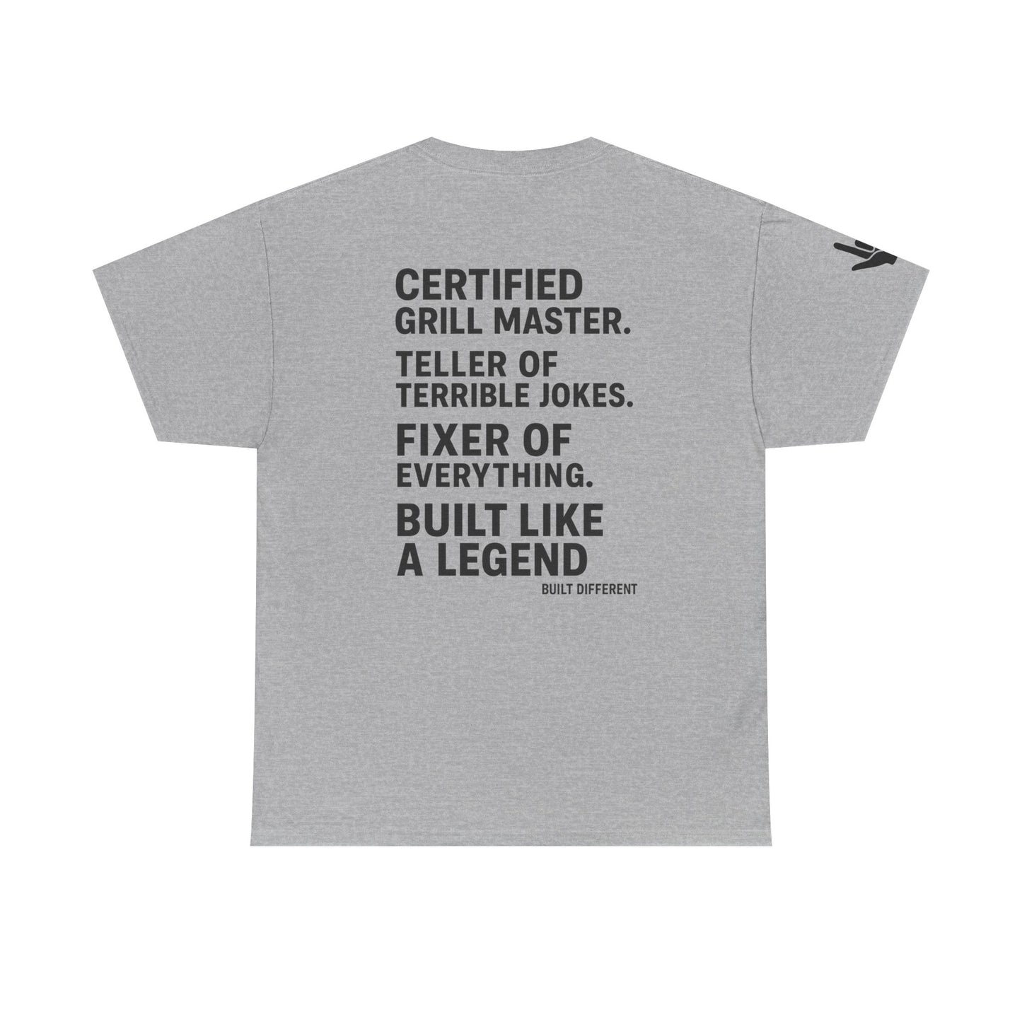 “Father Figure T-Shirt – Built Different Dad Shirt | Certified Grill Master Tee”