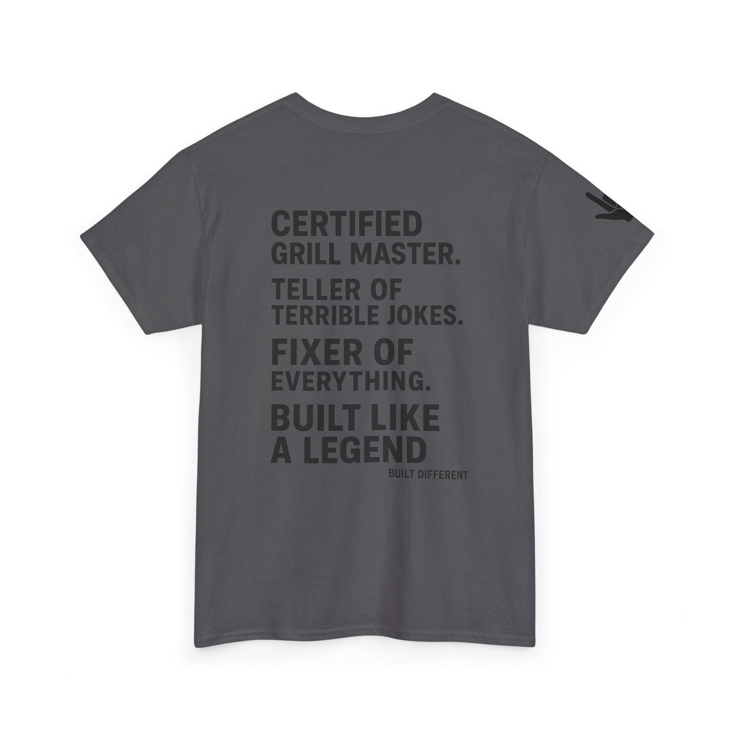 “Father Figure T-Shirt – Built Different Dad Shirt | Certified Grill Master Tee”