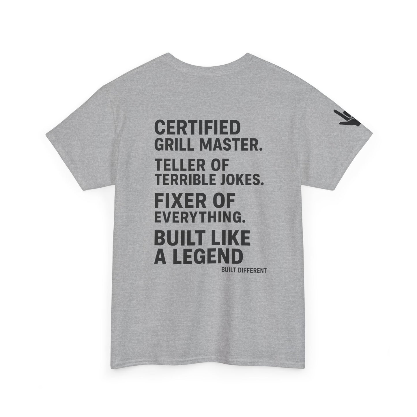 “Father Figure T-Shirt – Built Different Dad Shirt | Certified Grill Master Tee”