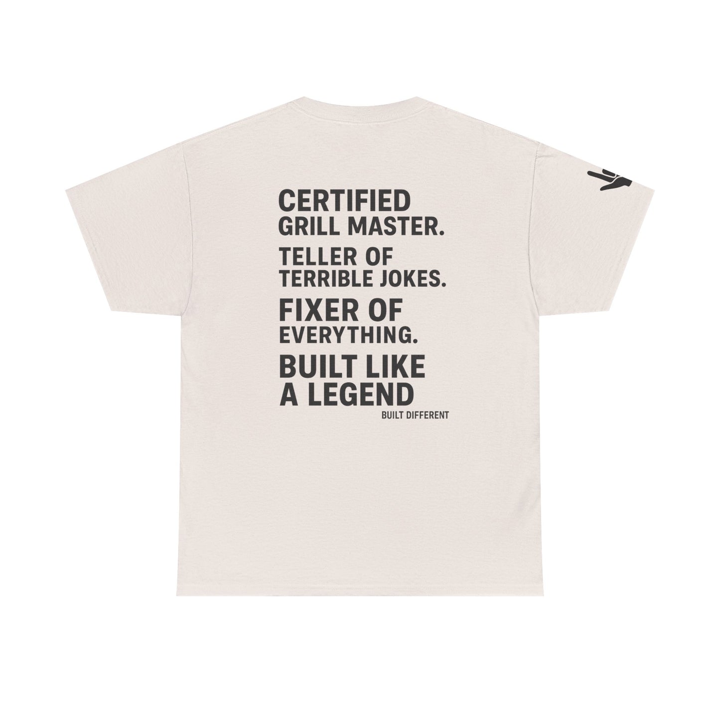 “Father Figure T-Shirt – Built Different Dad Shirt | Certified Grill Master Tee”
