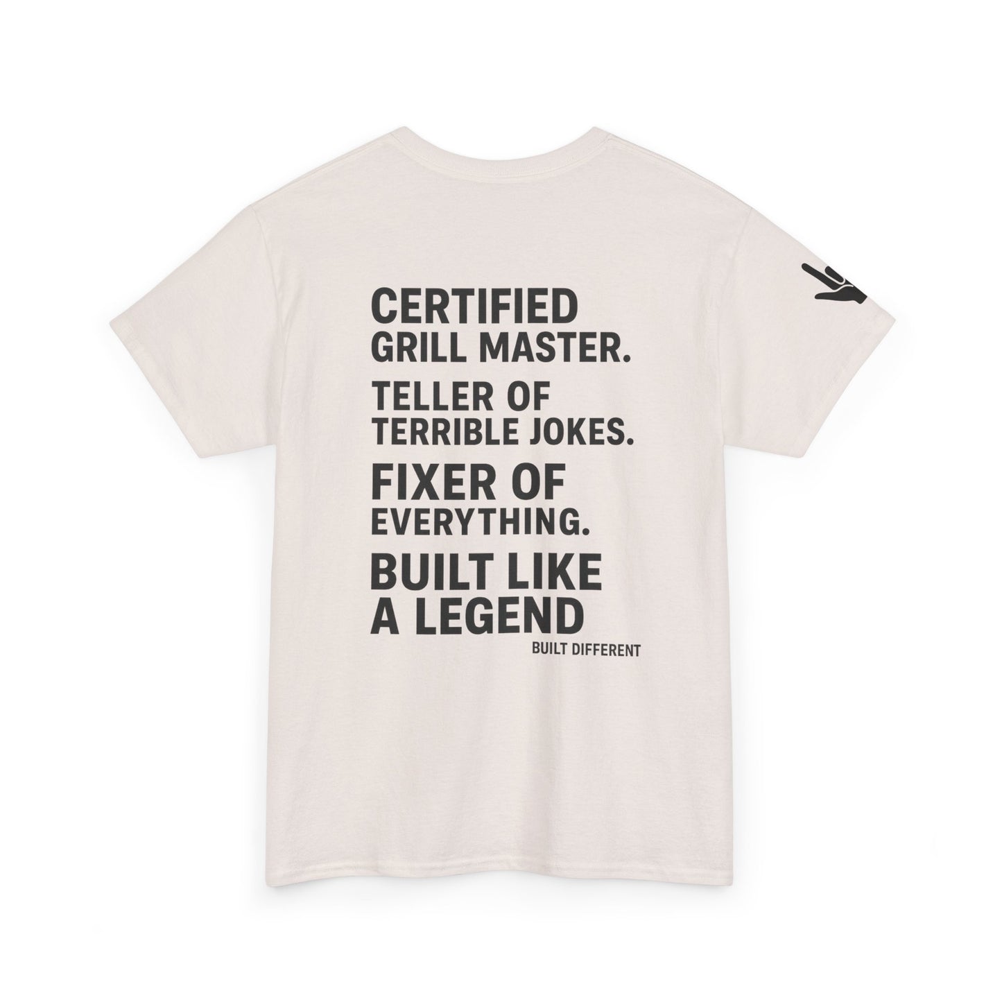 “Father Figure T-Shirt – Built Different Dad Shirt | Certified Grill Master Tee”