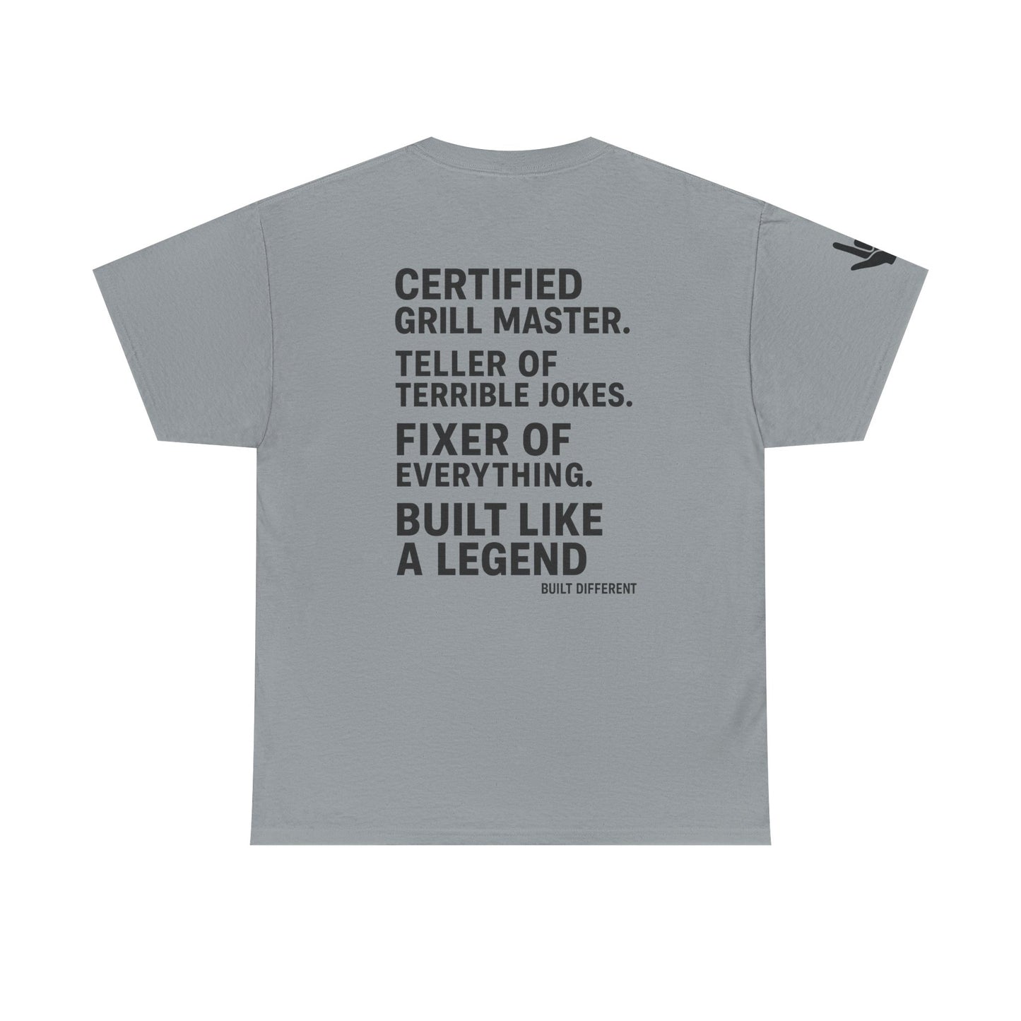 “Father Figure T-Shirt – Built Different Dad Shirt | Certified Grill Master Tee”