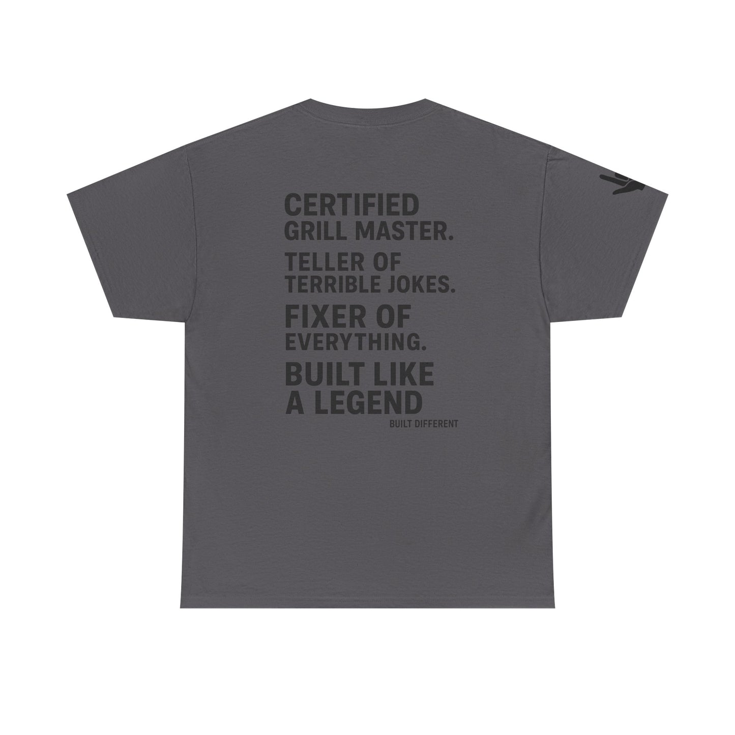 “Father Figure T-Shirt – Built Different Dad Shirt | Certified Grill Master Tee”