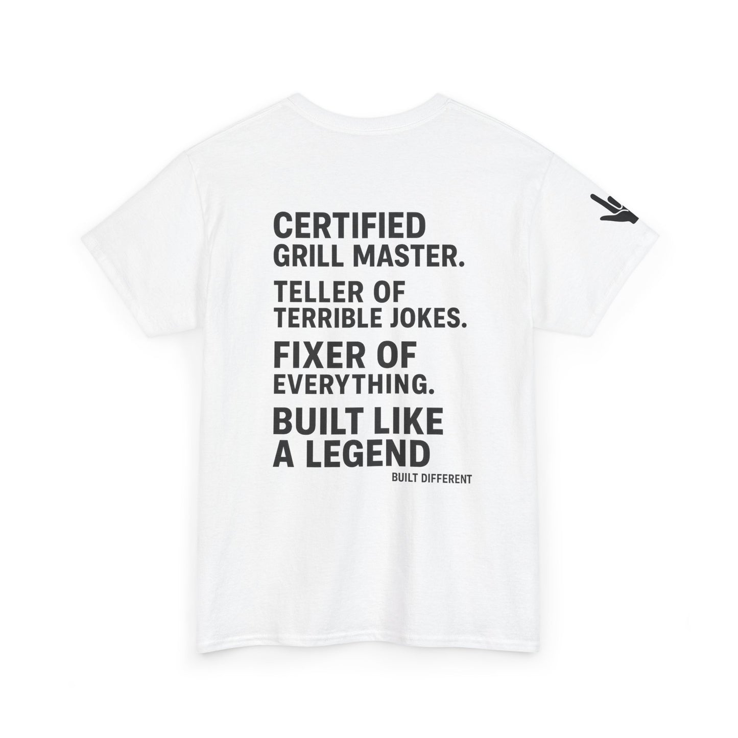 “Father Figure T-Shirt – Built Different Dad Shirt | Certified Grill Master Tee”