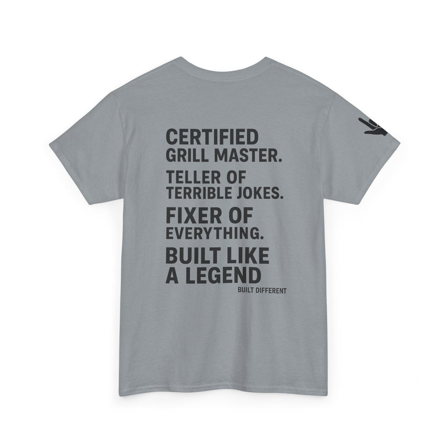 “Father Figure T-Shirt – Built Different Dad Shirt | Certified Grill Master Tee”