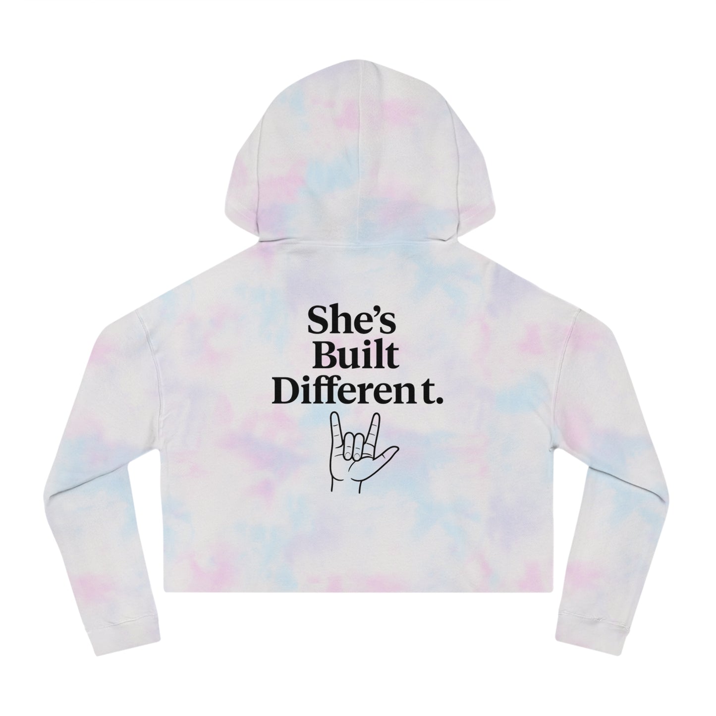 She’s Built Different | Empowerment Crop Hoodie