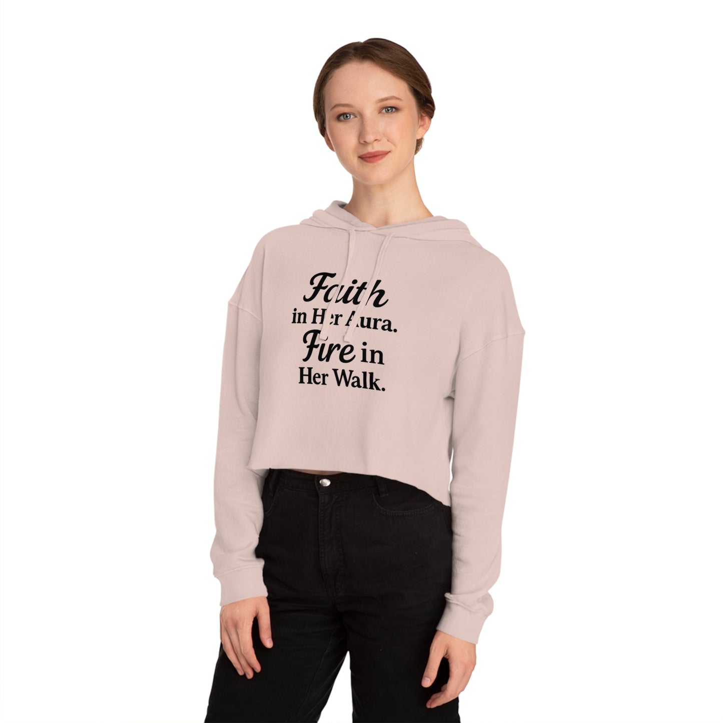 She’s Built Different | Empowerment Crop Hoodie